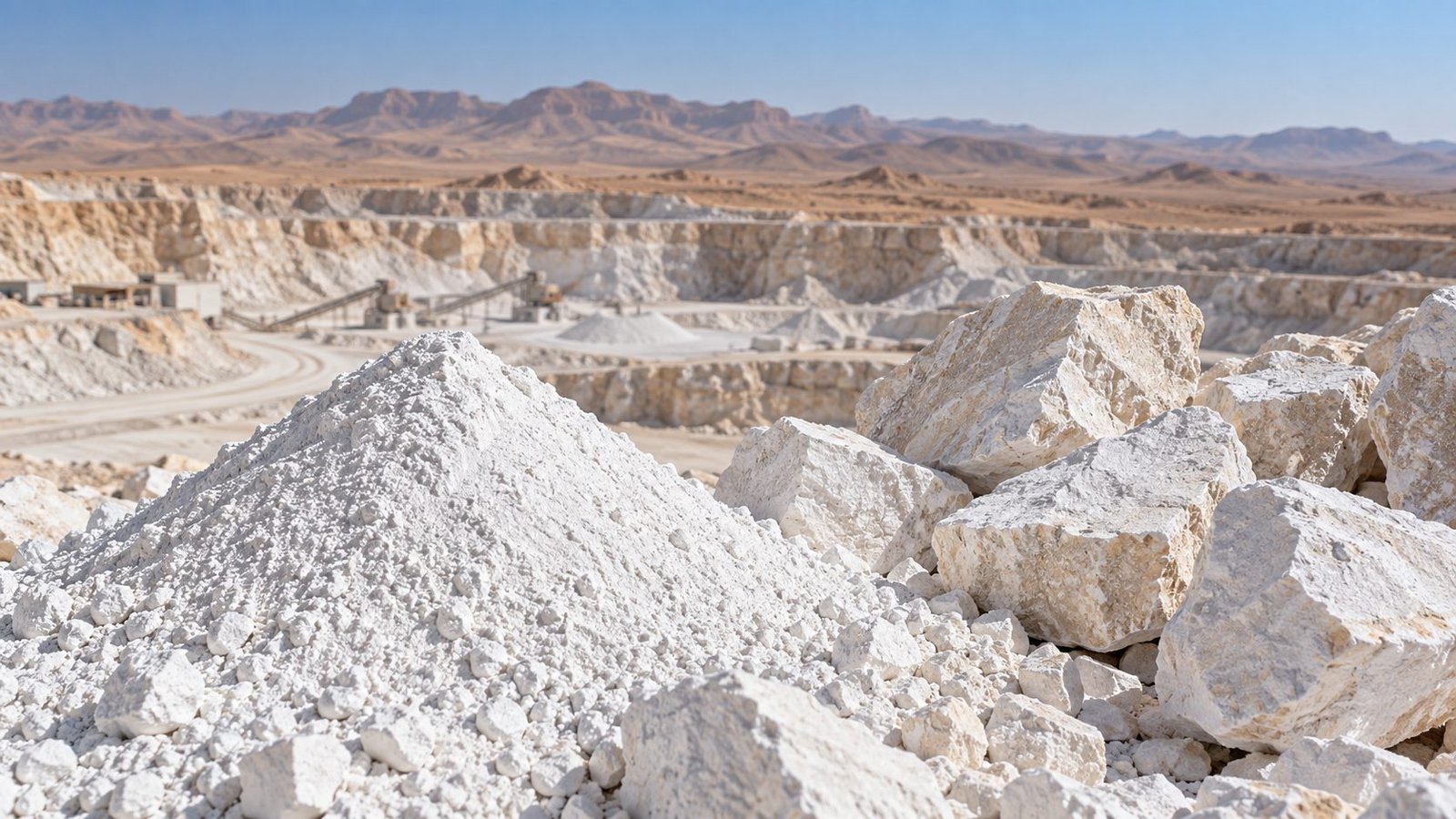 Mineral raw materials and calcium carbonate